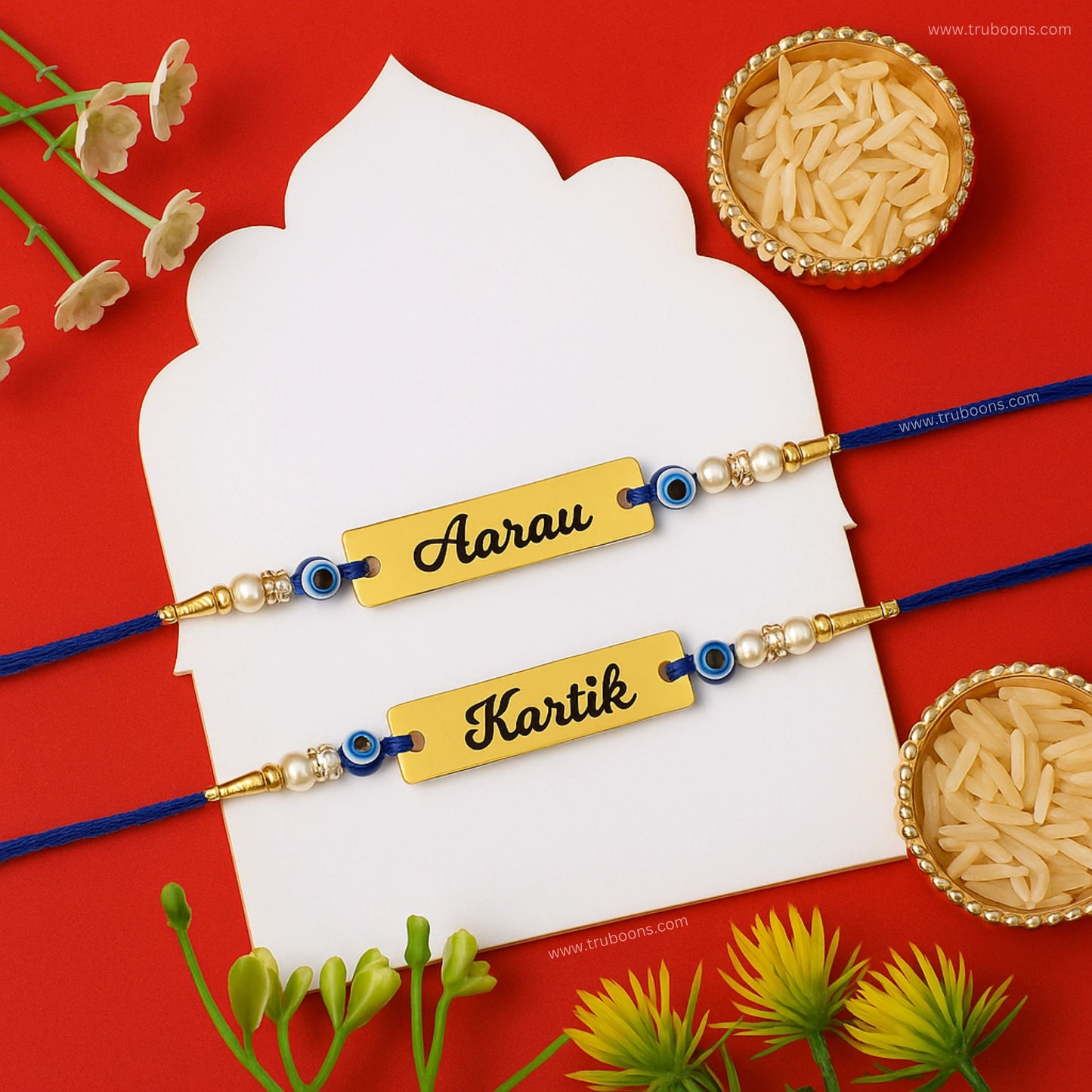 Customized Evil Eye Rakhi (Pack of 2) Truboons