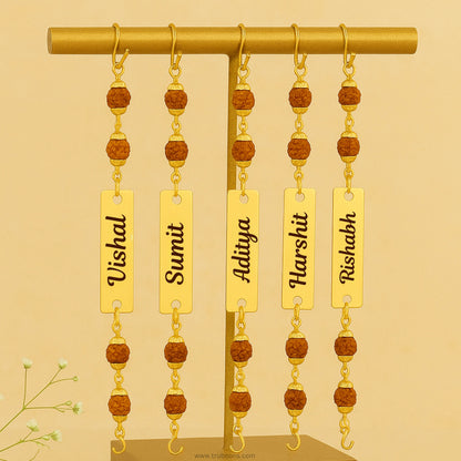 Rudraksh Rakhi with Your Bhai’s Naam – Sacred & Special(Pack of 2) Truboons