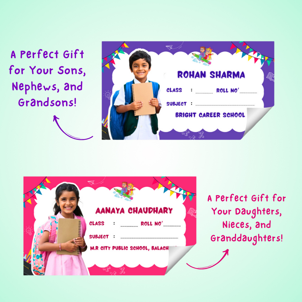 Personalized Name Slips for Kids' Notebooks & School Books – Truboons