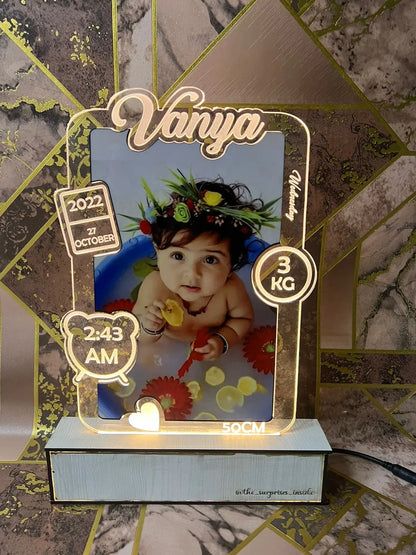 Baby photo Personalized Couple Photo Acrylic Lamp - Truboons Baby photo Personalized Couple Photo Acrylic Lamp