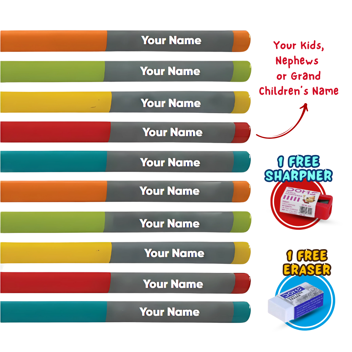 Truboons Name Pencils for Kids Truboons